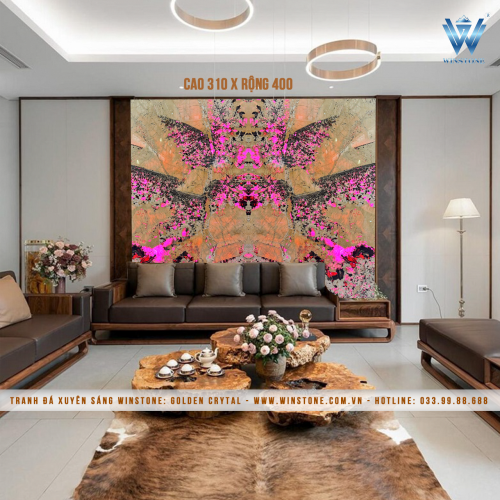 Tranh Đá Xuyên Sáng Golden Crytal| Ghép 2 Tấm Đối Xứng