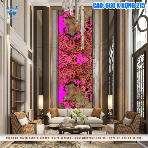 Tranh Đá Xuyên Sáng White Alpinus | Ghép 2 Tấm Thông Tầng