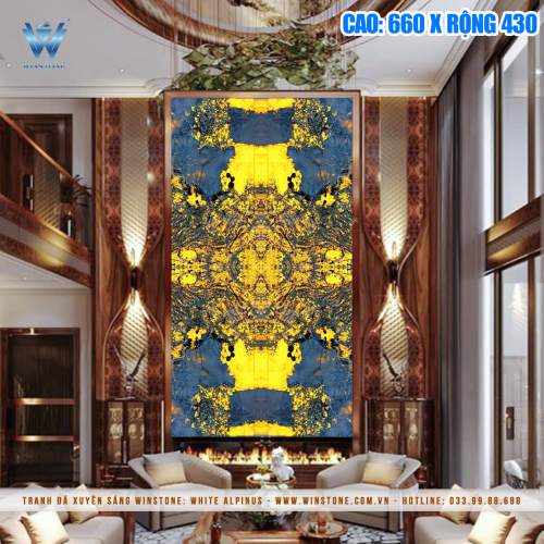 Tranh Đá Xuyên Sáng White Alpinus | Ghép 4 Tấm Thông Tầng