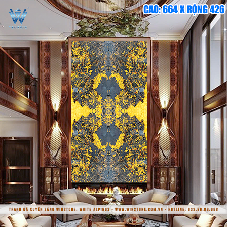 Tranh Đá Xuyên Sáng White Alpinus | Ghép 4 Tấm Thông Tầng