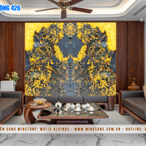 Tranh Đá Xuyên Sáng White Alpinus | Ghép 2 Tấm Đối Xứng