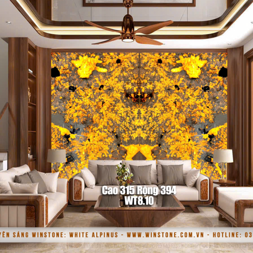 Tranh Đá Xuyên Sáng Alpinus | Ghép 2 Tấm Đối Xứng