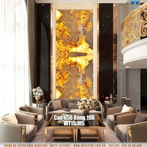 Tranh Đá Xuyên Sáng Alpinus | Ghép 2 Tấm Thông tầng