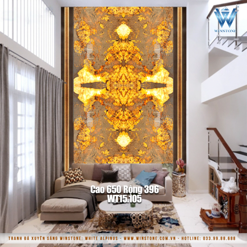 Tranh Đá Xuyên Sáng Alpinus | Ghép 4 Tấm Thông tầng