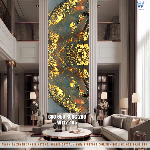 Tranh Đá Xuyên Sáng Alpinus Màu Vàng | Ghép 2 Tấm Thông tầng