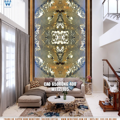 Tranh Đá Xuyên Sáng Alpinus Màu Trắng | Ghép 4 Tấm Thông tầng