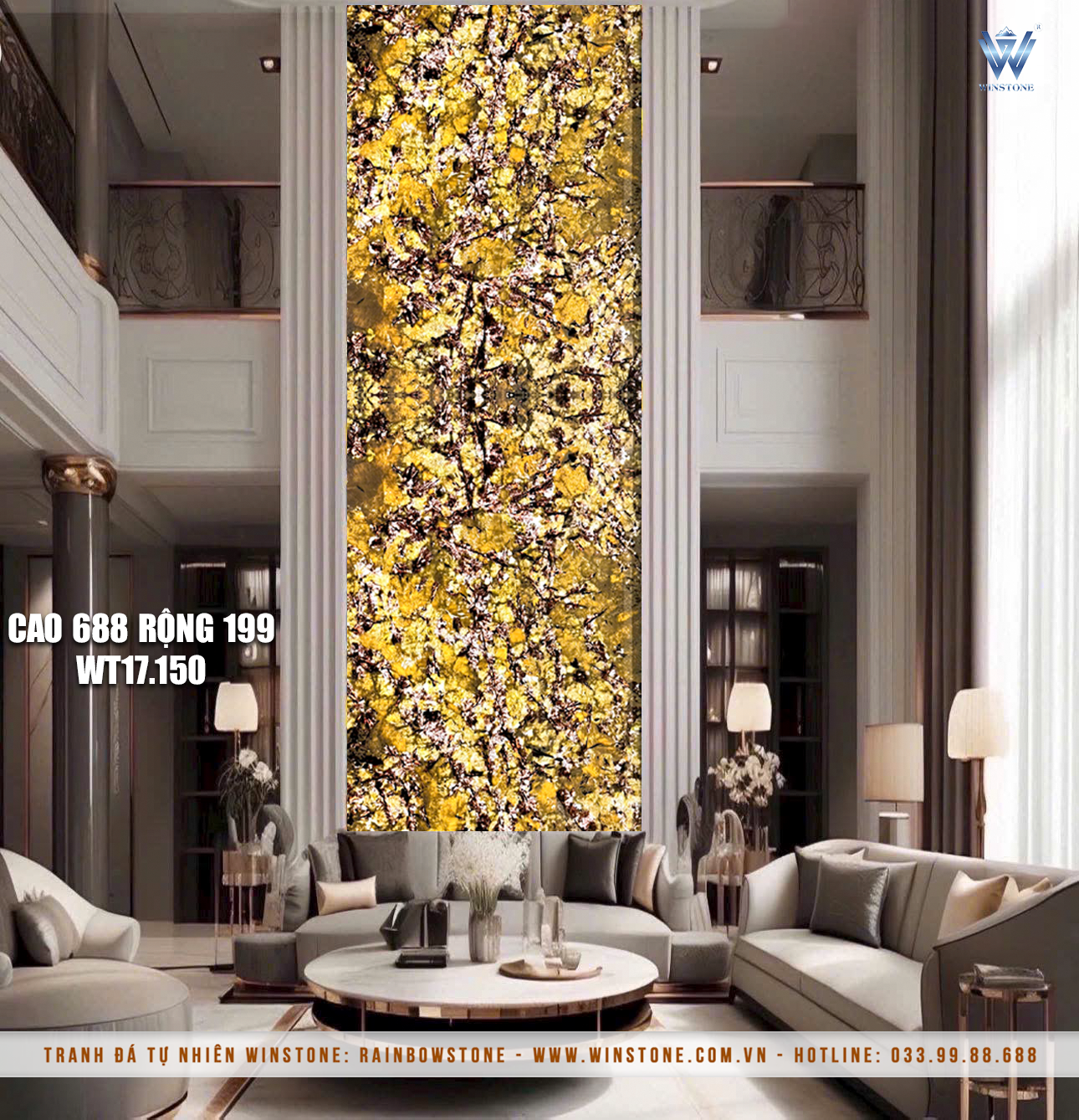 Tranh Đá Xuyên Sáng WT17 – 2 Bức Thông Tầng